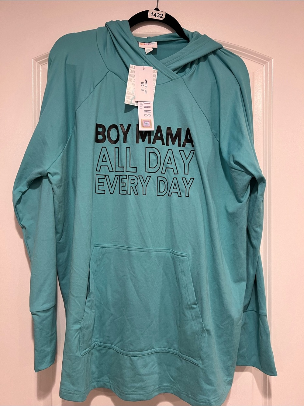 LuLaRoe 2XL Teal Amber Hoodie